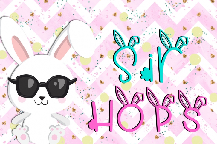 Sir Hops - A Bunny Font Font Download