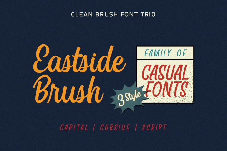 East Sid Brush - Casual Font Trio Font Download