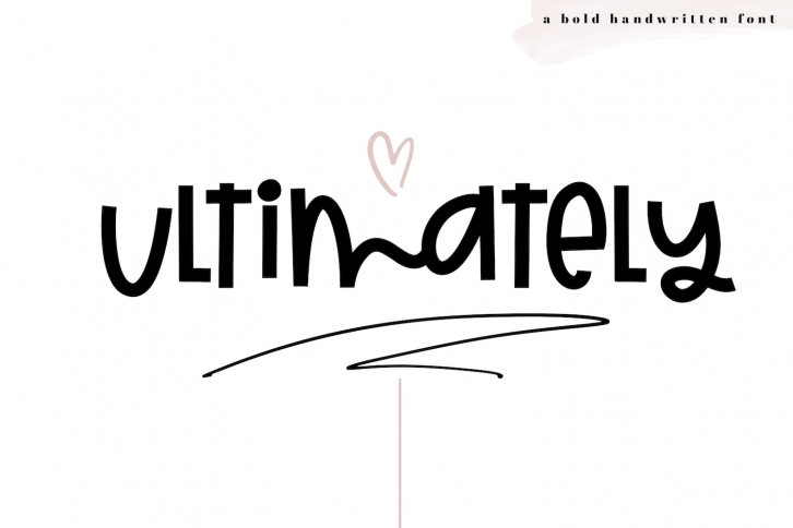 Ultimately - A Bold Handwritten Font Font Download