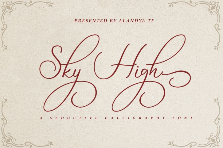 Sky High script Font Download