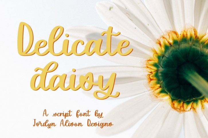 Delicate Daisy, Smooth Script Font Font Download