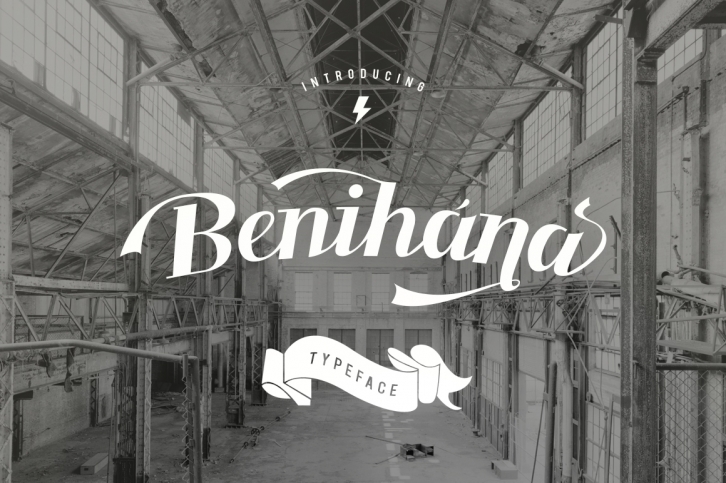 Benihana Typeface + Logo Vintage Font Download