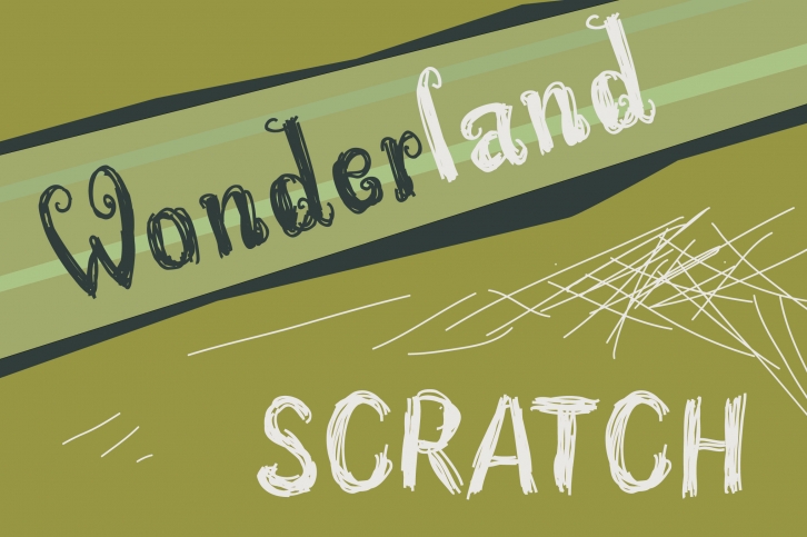 Wonderland Scratch | Pen Sketch Font Font Download