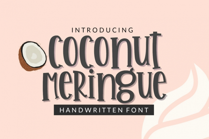 Coconut Meringue- Handwritten Font for Crafters TTF & OTF Font Download
