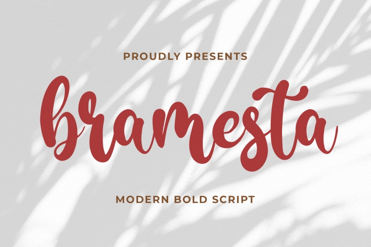 Bramesta - Modern Bold Script Font Download