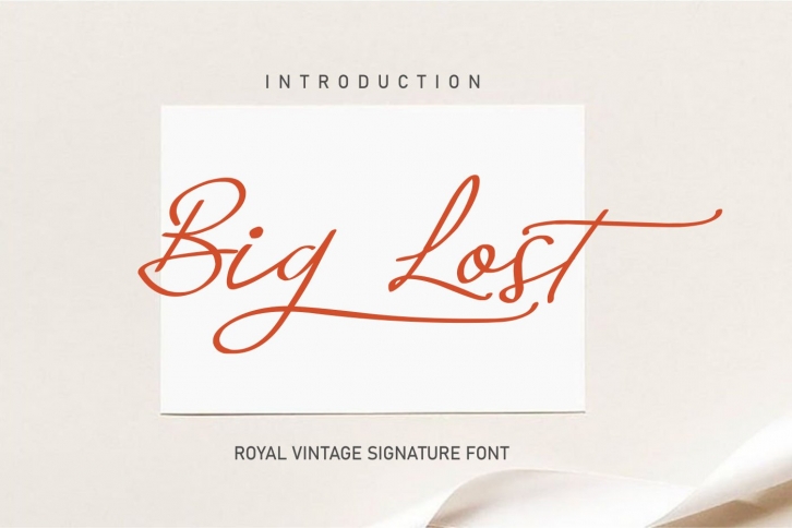 Big Lost | Vintage Signature Font Font Download