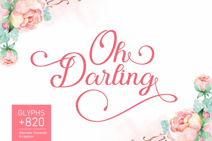 Oh Darling | Lovely Calligraphy Font Font Download