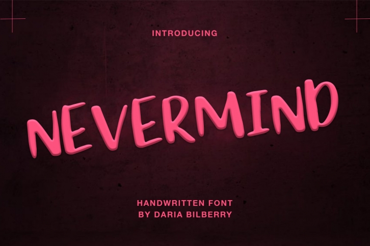 Nevermind script Font Download