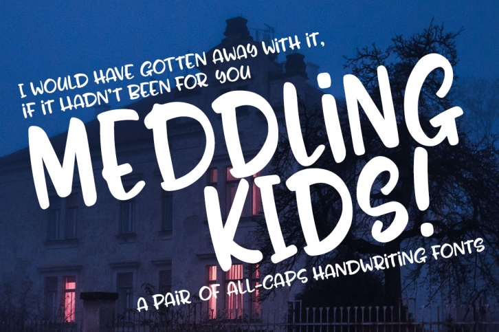 Meddling Kids - handwriting font Font Download