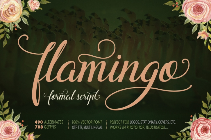 Flamingo - formal script Font Download