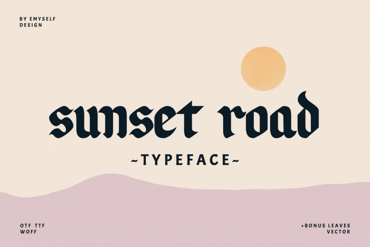 Sunset Road Typeface Font Download