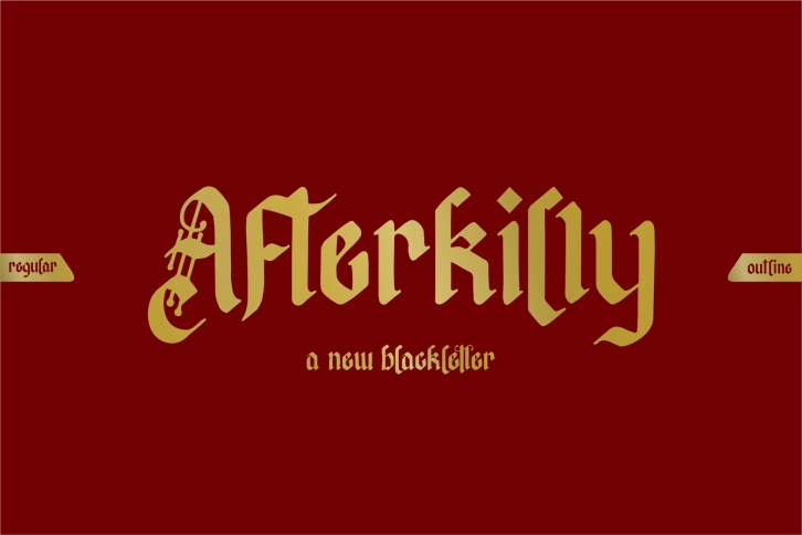 Afterkilly - New Blackletter Font Download