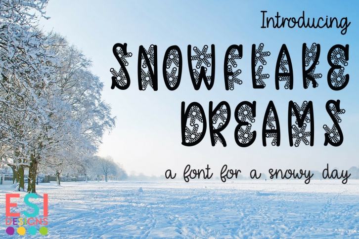 Snowflake Dreams | A Wintery Christmas Font Font Download