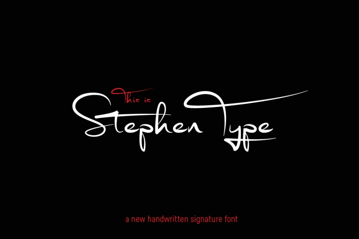 Stephen Type - Signature Font Font Download