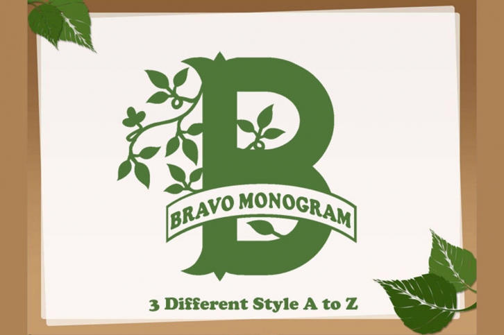Bravo Monogram Font Download