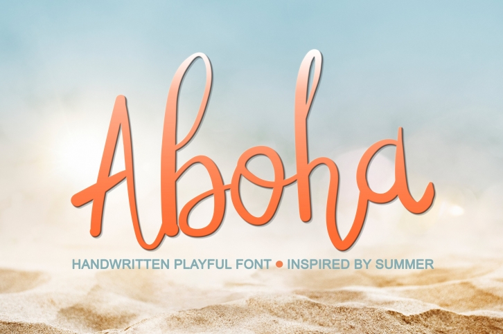 Abiola Script- Summer Handwritten Font, Tropical Font Font Download