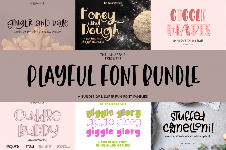 SALE! Playful Font Bundle Font Download