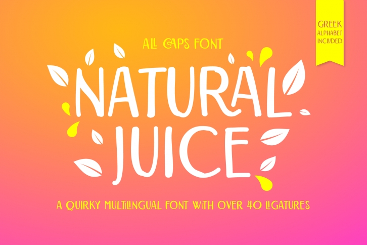 Natural Juice All Caps Font Font Download