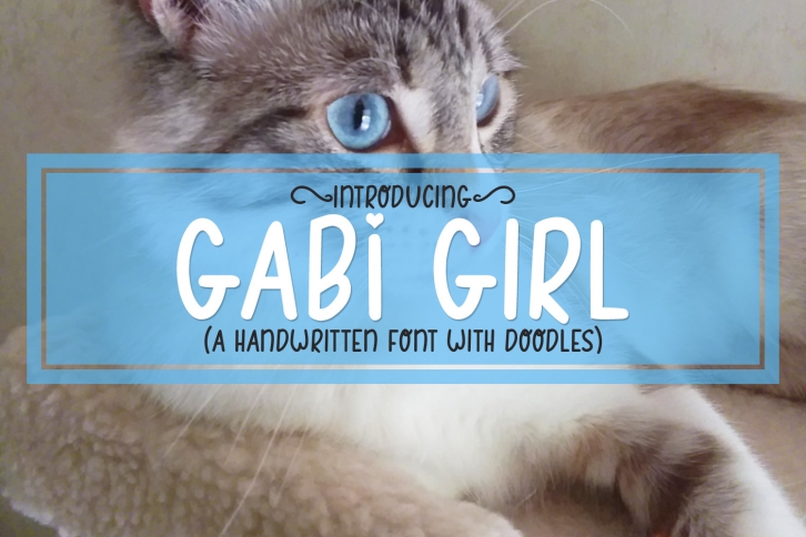 Gabi Girl - A Handwritten Font w Doodles by Digi Web Studio Font Download