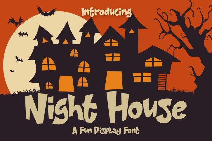Night House - A Fun Display Font Font Download