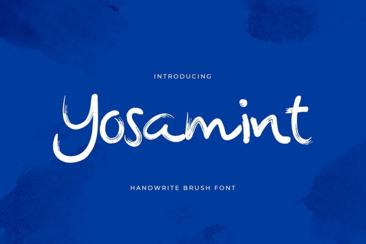 Yosamint Handwritten Brush Font Font Download