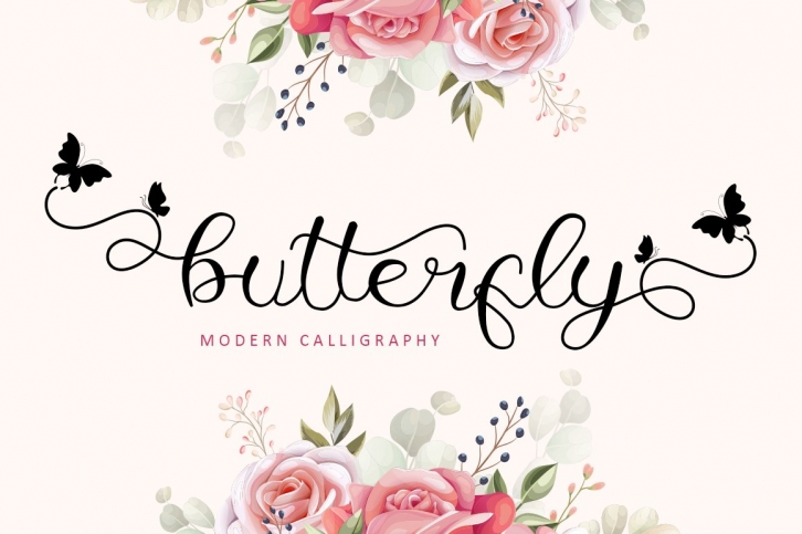 Butterfly - Modern Calligraphy Font Download