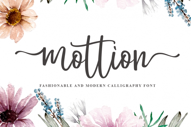 Mottion  Fashionable and Modern Calligraphy Font Download