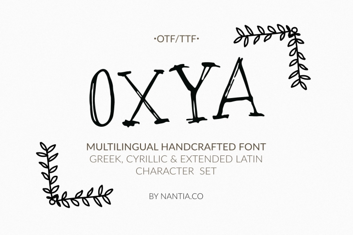 OXYA CyrillicGreek Handcrafted Font Font Download