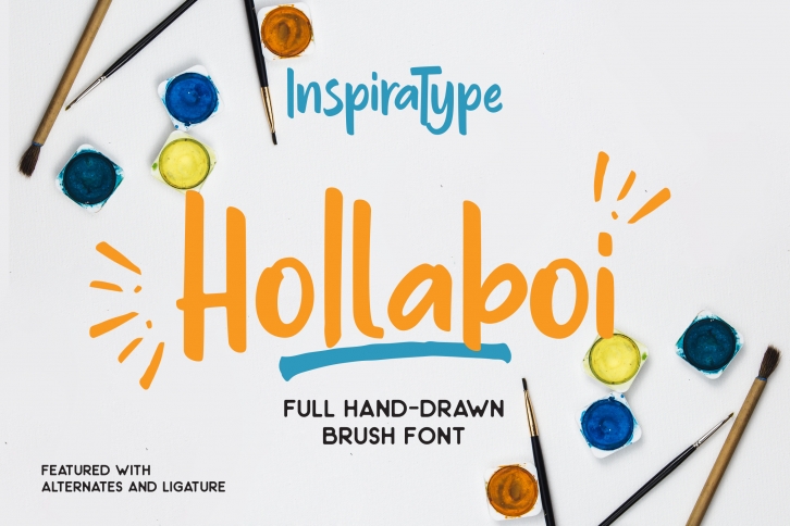 Hollaboi - A Hand-Drawn Brush Font Font Download