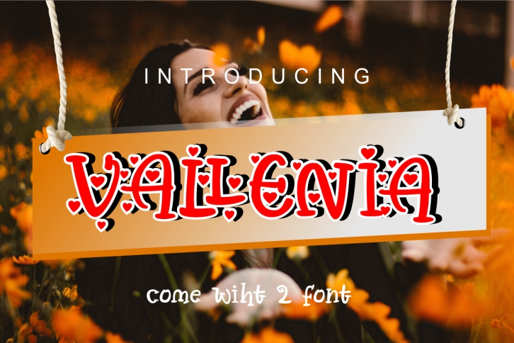 vallenia love - 2 beautiful font styles Font Download
