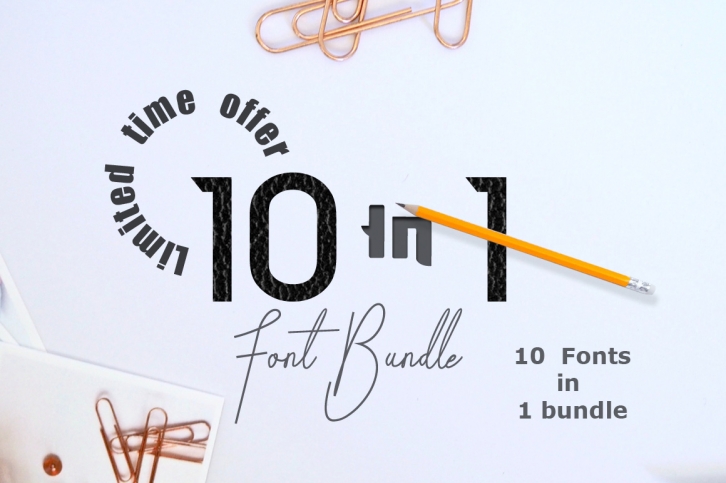10 in 1 - font bundle Font Download