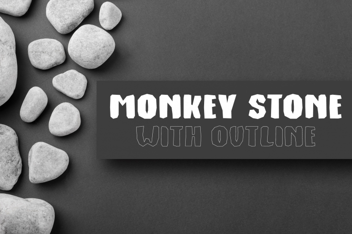Monkey Stone With Outline Font Download