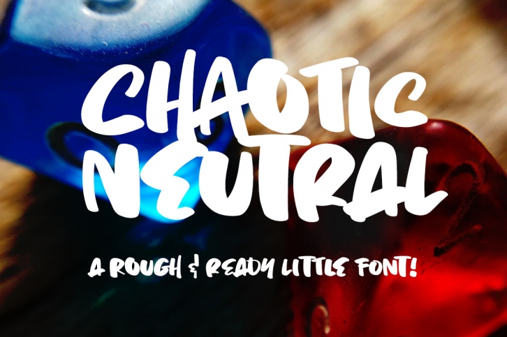 Chaotic Neutral - a rough & ready font! Font Download
