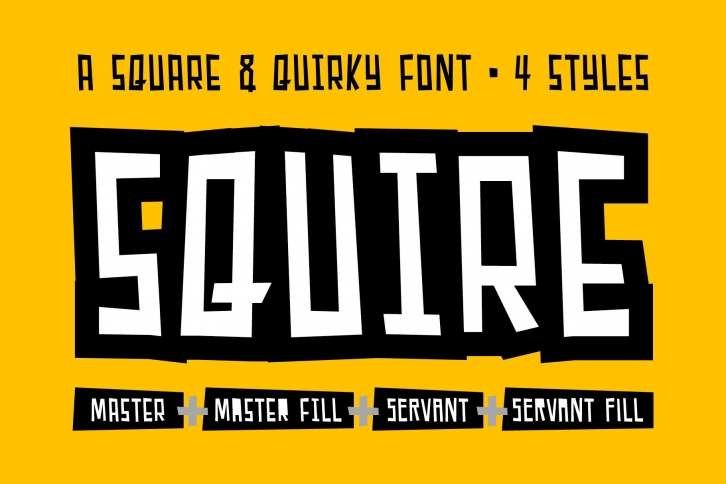 Squire - a square & quirky font Font Download