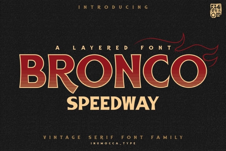 BRONCO SpeedWay Layered Font Font Download