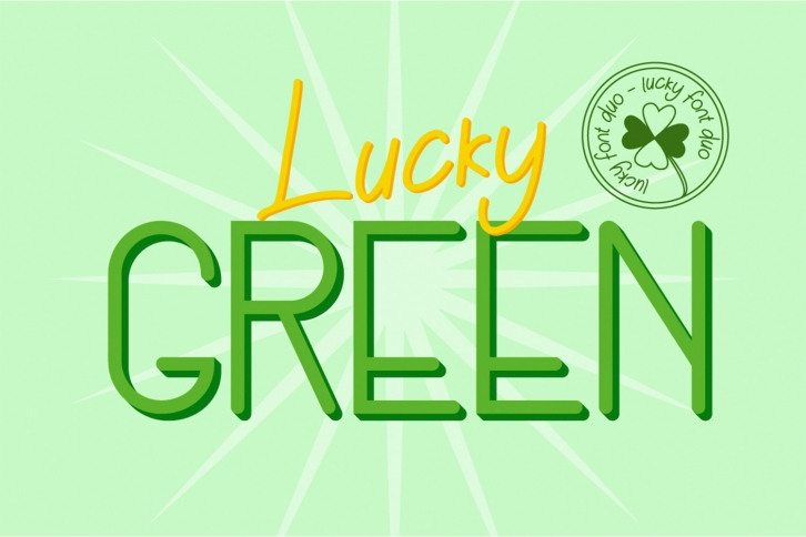 Lucky Green Font Duo Font Download