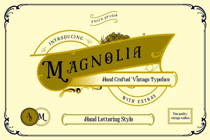 Magnolia Vintage Typeface Font Download
