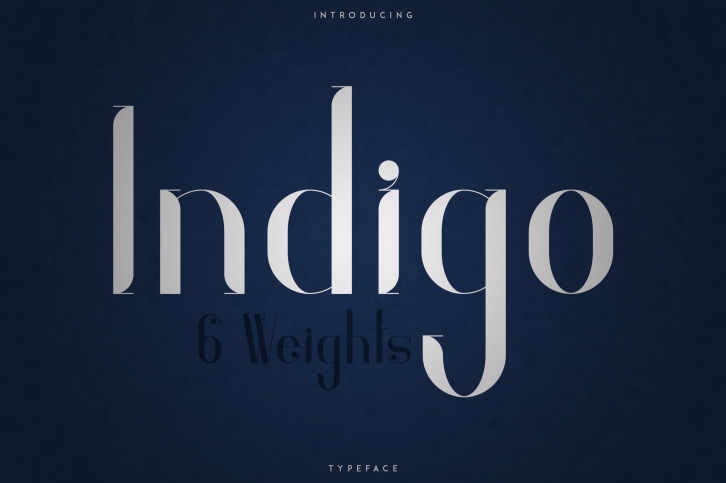 Indigo Typeface - 6 Weights Font Download
