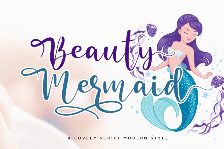 Beauty Mermaid is Beautiful Handwritten Script Font Download