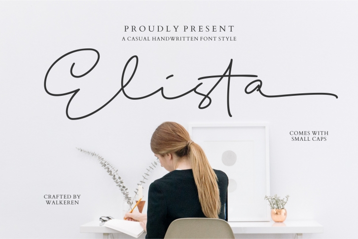 Elista - A Casual Handwritten Font Font Download