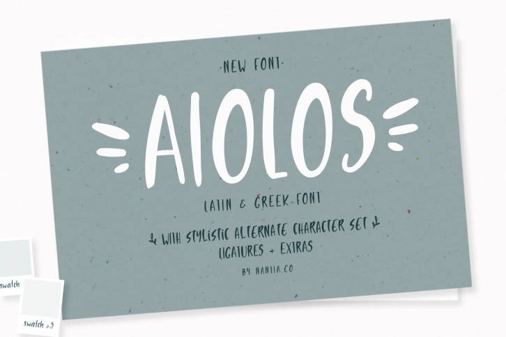 Aiolos Greek Font with extras Font Download