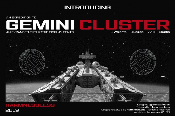 Gemini Cluster - Expanded Futuristic Fonts Font Download