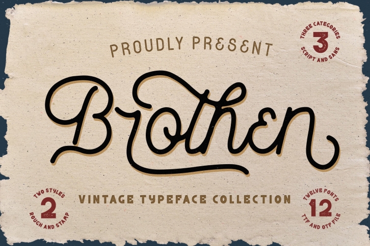Brothen - Vintage Typeface Font Font Download