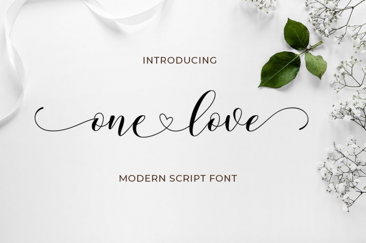 One Love script plus extras Font Download