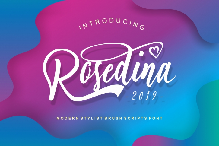 Rosedina - beautyful Stylist brush script Font Download