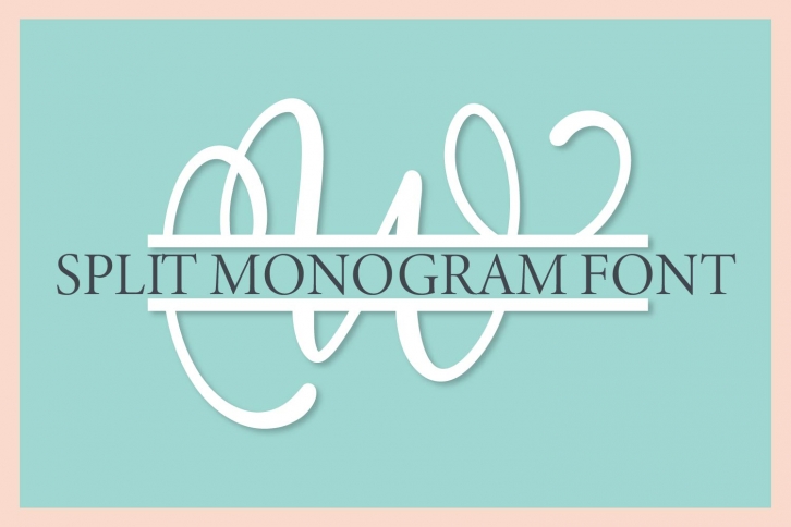 Split Monogram Alphabet Font - Hand Lettered Initials! Font Download