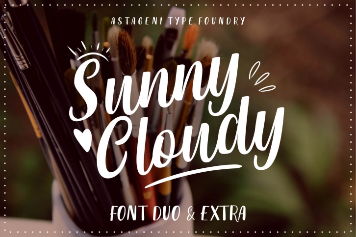 Sunny Cloudy Duo With Extra Font Download