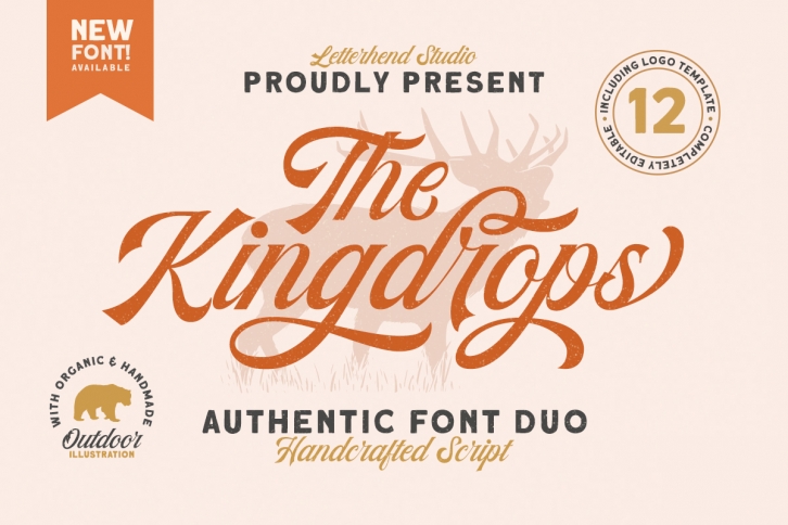 The Kingdrops - Font Duo & Logos Font Download