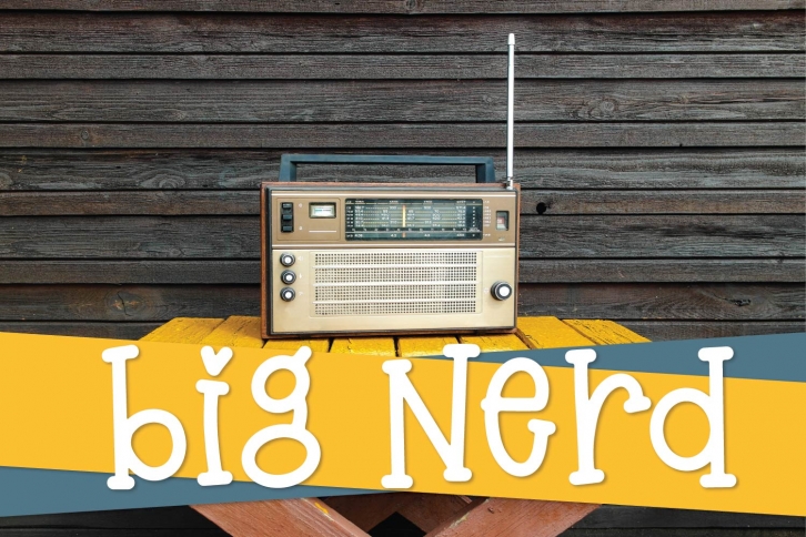 Big Nerd - A Silly Hand Lettered Serif Font Font Download