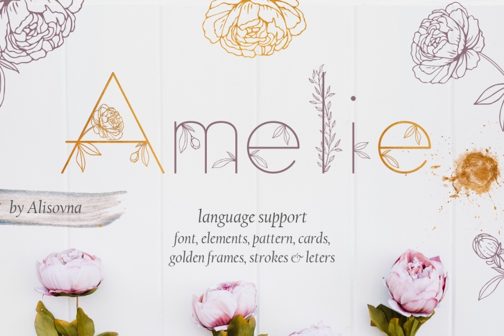 Amelie Floral Display Font Font Download